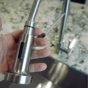 Commercial Style Kitchen Faucet 8 1/16" x 16 15/16" Brushed nickel