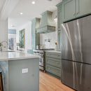 42" Wood Range Hood - Asheville Curved Classic Moulding Smooth Wood Vent Cover