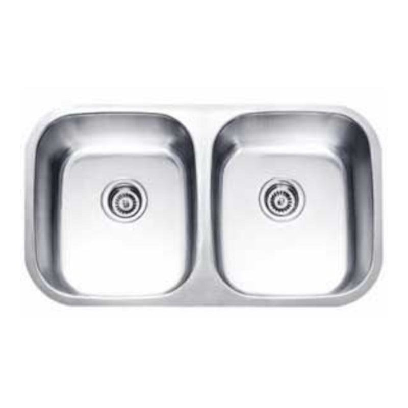 32" Double Undermount Stainless Steel Kitchen Sink 50/50 18G 32" x 19" x 9â€