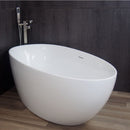 White Free Standing Acrylic Bathtub 59" x 31.5" x 23"