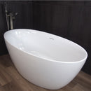 White Free Standing Acrylic Bathtub 67" x 33.5" x 23"