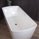 White Free Standing Acrylic Bathtub 71" x 33.5" x 23"