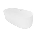 White Free Standing Acrylic Bathtub 67" x 31.5" x 23"