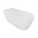 White Free Standing Acrylic Bathtub 67" x 31.5" x 23"