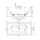 White Free Standing Acrylic Bathtub 59" x 29.5" x 23"