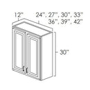 Platinum Shaker 24" x 30" Wall Cabinet