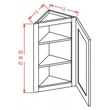 Casselberry Saddle 12"W x 30"H Angle Wall Cabinet