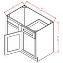 Shaker White 36 1/2" - 43" Blind Base Corner Cabinet