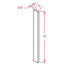 Shaker Grey 3"W X 42"H Wall Filler