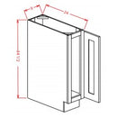 Torrance White 9" Full Height Door Base Cabinet