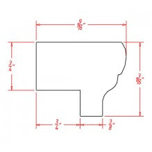 Torrance Dove 1-3/16"H x 3/4"D x 96"W Light Rail Moulding - Country Kitchens Online