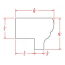 Shaker Dove 1-3/16"H x 3/4"D x 96"W Light Rail Moulding