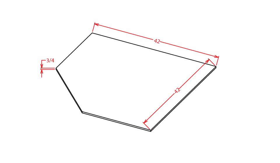 Winchester Grey 36" Diagonal Corner Sink Base