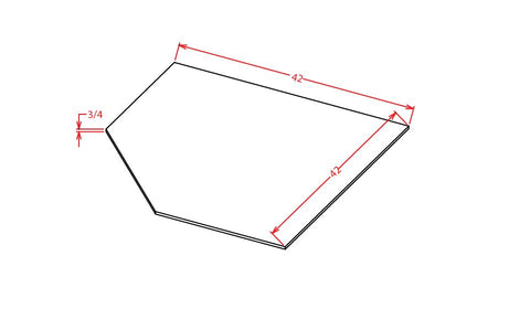 Winchester Grey 36" Diagonal Corner Sink Base