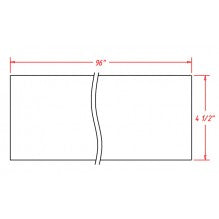 Shaker White 1/4"D X 4 1/2"H X 96"W Toe Kick 8' Plywood