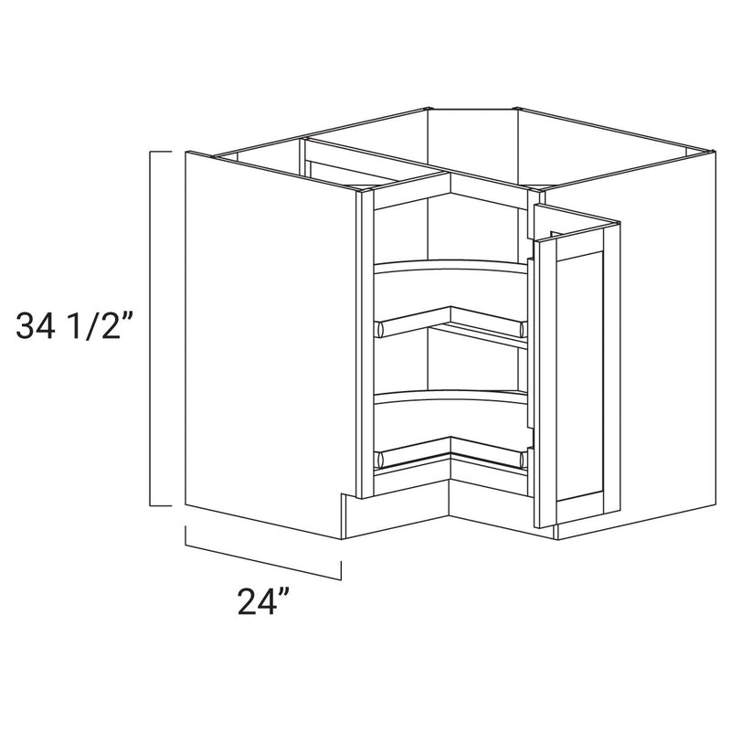 Coventry Grey 36" Lazy Susan Corner Base