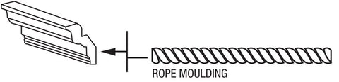 Knotty Hickory Shaker 8' Rope Molding