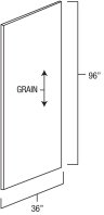 Sage Green Shaker 36" x 96" Island Panel