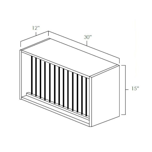 Platinum Shaker 30" x 15" Plate Rack