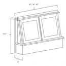 Glazed Mocha 36" Range Hood Front