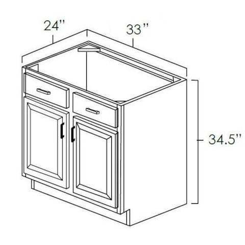 Aspen White 36" Sink Base