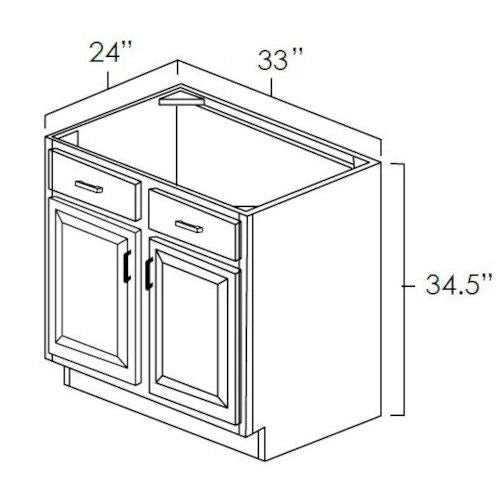 Platinum Shaker 33" Sink Base