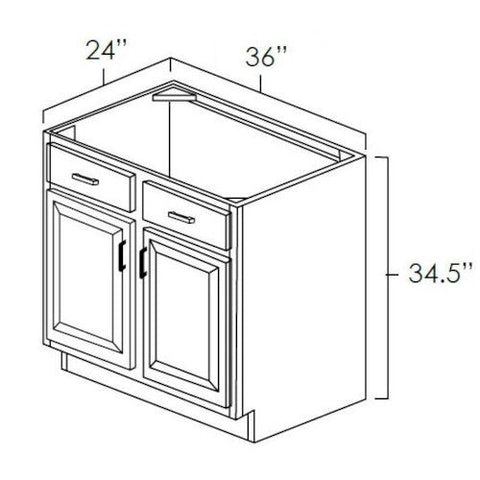 Platinum Shaker 36" Sink Base