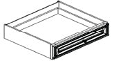 Hudson Misty Slate 24" Knee Drawer