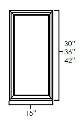 Midnight Black Shaker 30" Single Plain Glass Door