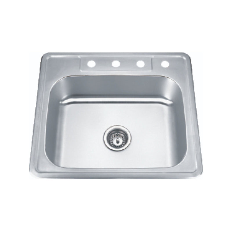 24" Single Top-Mount Drop-In Stainless Steel Kitchen Sink 20G 25" x 22" x 8"