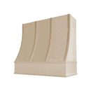 48" Wood Range Hood - Charlotte Sloped Strapped Moulding Wood Vent Cover