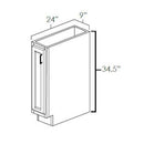 Aspen White 9" Full Height Door Base