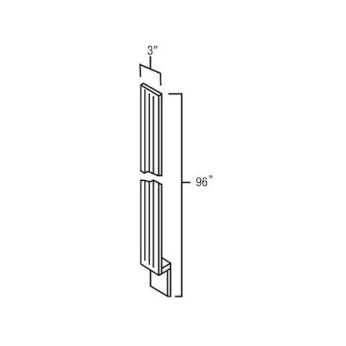 Smoky Gray 3" x 96" Fluted Filler