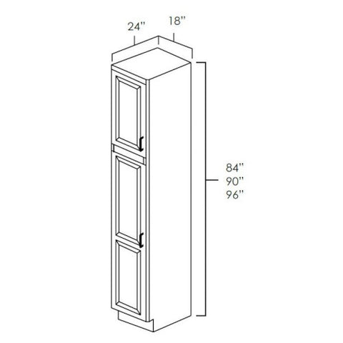 Platinum Shaker 18" x 84" Utility Cabinet
