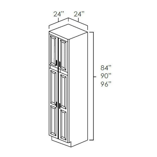 Midnight Black Shaker 24" W x 84" H Utility Cabinet