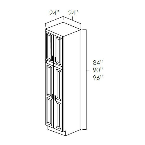 Maple Unfinished 24" x 90" Utility Cabinet