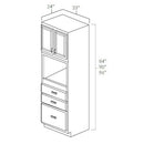 Glazed Mocha 33" x 84" Universal Oven Cabinet
