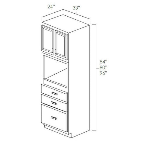 Platinum Shaker 33" x 84" Universal Oven Cabinet