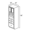 Sage Green Shaker 33" x 96" Universal Oven Cabinet