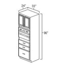 Platinum Shaker 33" x 96" Universal Oven Cabinet