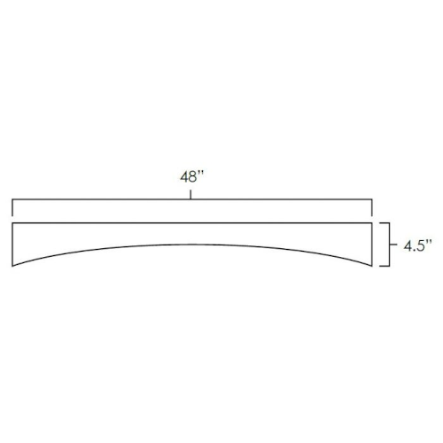 Winchester Grey 48" Arched Valance