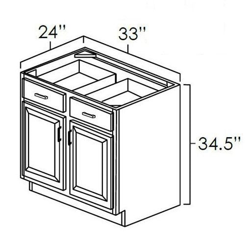 Smoky Gray 33" Base Cabinet