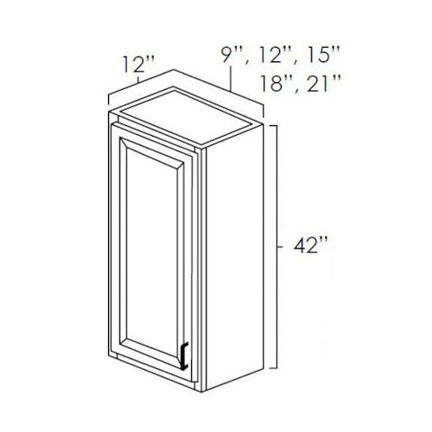 Aspen White 12" x 42" Wall Cabinet