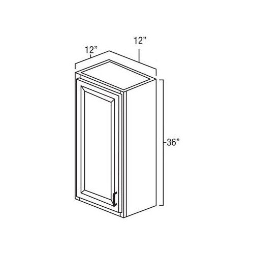 Platinum Shaker 12" x 36" Wall Cabinet