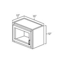 Sage Green Shaker 15" x 12" Wall Cabinet w/ a Plain Glass Door