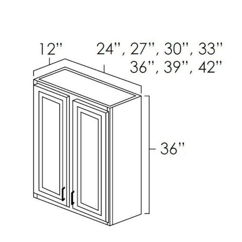 Aspen White 24" x 36" Wall Cabinet