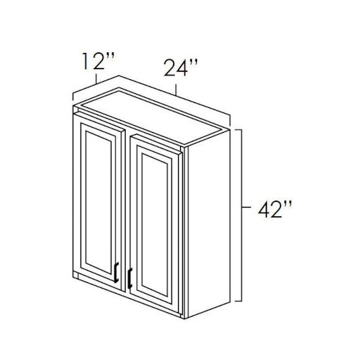 Platinum Shaker 24" x 42" Wall Cabinet