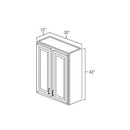 Midnight Black Shaker 30" W x 42" H Wall Cabinet