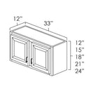 Glazed Mocha 33" x 15" Wall Cabinet