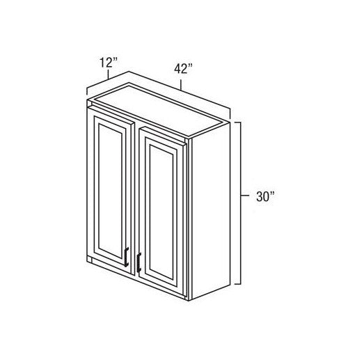 Platinum Shaker 42" x 30" Wall Cabinet